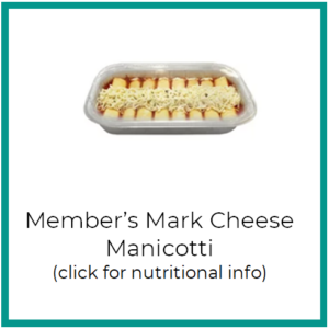 Member's Mark Cheese Manicotti Blue