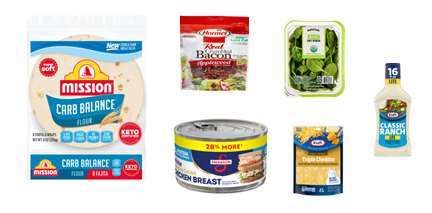 SHC Crispy Bacon & Chicken Ranch Wraps