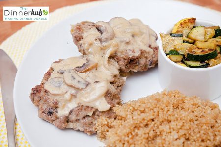 Salisbury Steak, Quinoa and Squash